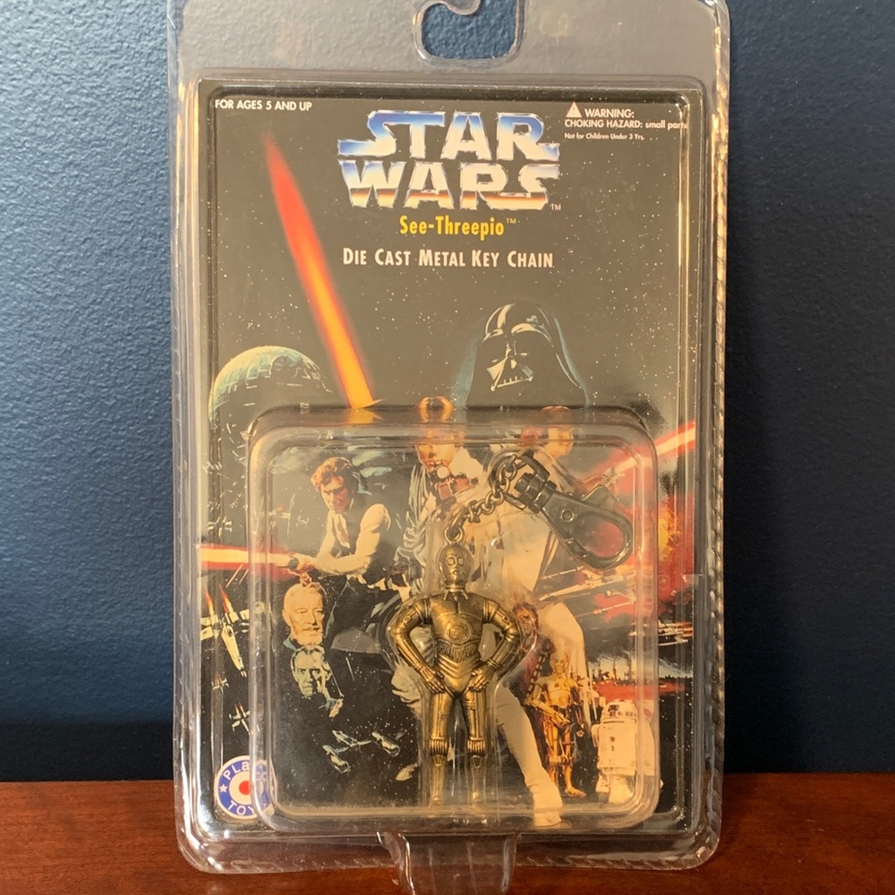 Star Wars See-Threepio C-3PO Die Cast Metal Key Chain - Gold